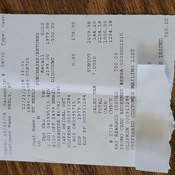 14K Rose gold bridal set Size 5 Reasonable offers will be considered. - Picture 8 of 8